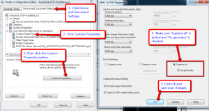 PDF plotter settings